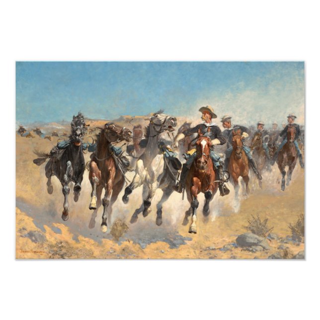 Dismounted, The Fourth Troopers by Remington Photo Print (Front)