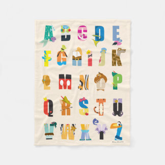 Disney Alphabet Mania Fleece Blanket