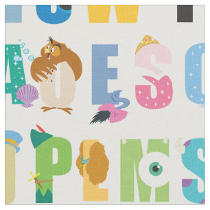 Disney Alphabet Mania Pattern Fabric