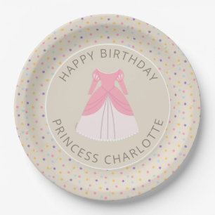 Disney Aurora Dress   Girl's Birthday Paper Plate