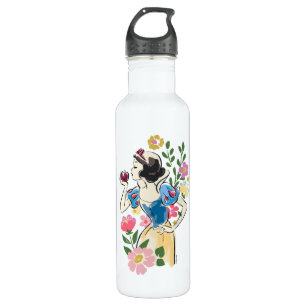 Disney   Beautiful Snow White Floral Graphic 710 Ml Water Bottle