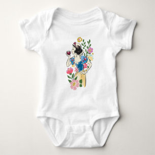 Disney Beautiful Snow White Floral Graphic Baby Bodysuit