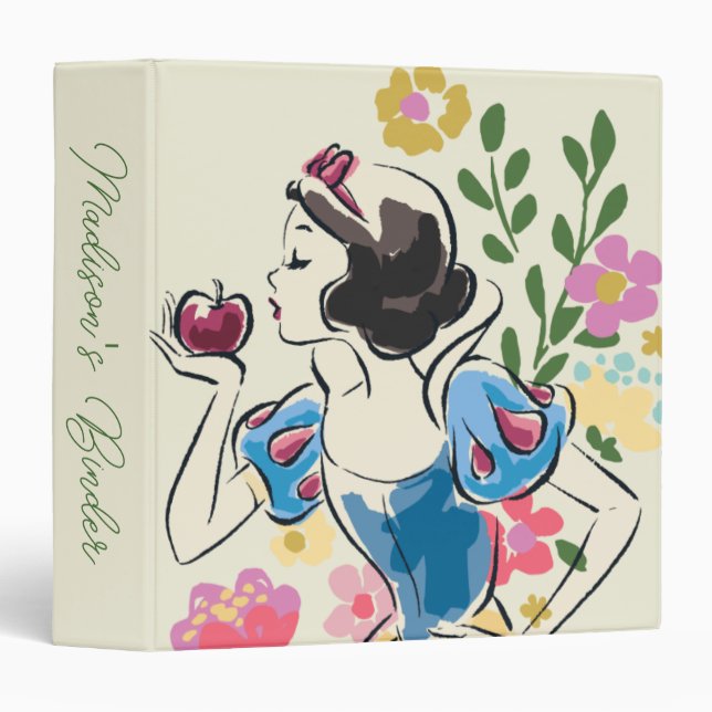 Disney | Beautiful Snow White Floral Graphic Binder (Front/Spine)