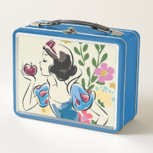 Disney   Beautiful Snow White Floral Graphic Metal Lunch Box