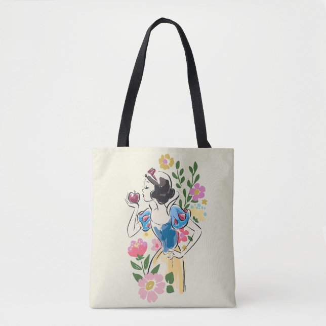Disney | Beautiful Snow White Floral Graphic Tote Bag (Front)