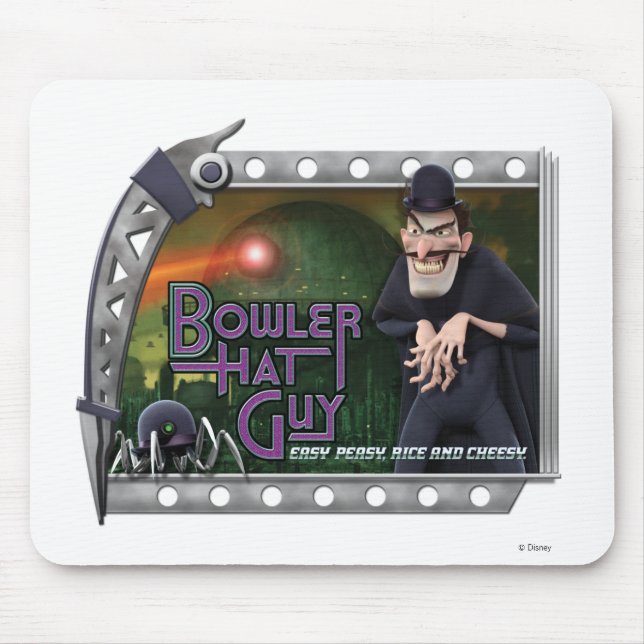 Disney Bowler Hat Guy In Scary Frame Mouse Pad (Front)