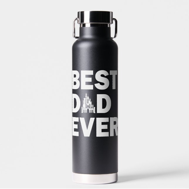 Disney Castle | Best Dad Ever Water Bottle (Front)