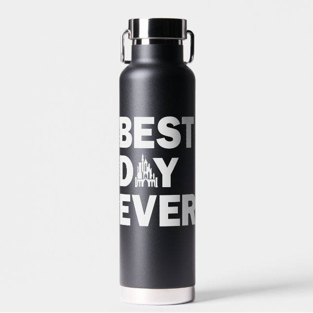Disney Castle | Best Day Ever Water Bottle (Front)