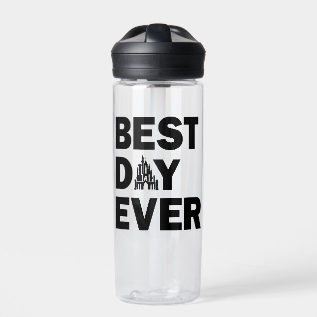 Disney Castle | Best Day Ever Water Bottle (Front)