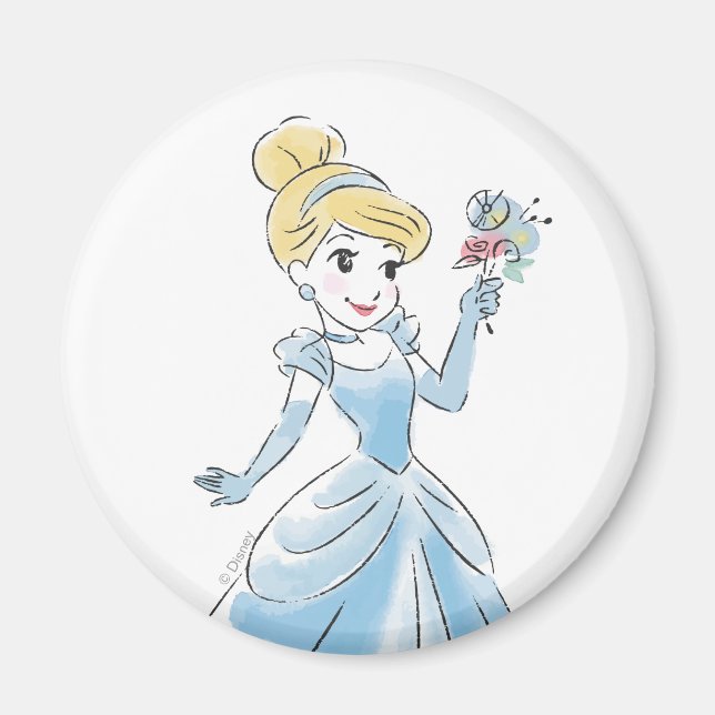 Disney Cinderella Watercolor Magnet (Front)