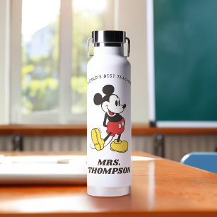 Disney   Classic Mickey Mouse - Custom Teacher Water Bottle