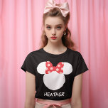 Disney Family Vacation - Minnie | Add Your Name T-Shirt<br><div class="desc">Make your family vacation unforgettable with this customizable Minnie Mouse design. Featuring Minnie’s cheerful charm,  this design allows you to add your name for a personal touch. Perfect for families travelling together,  it combines timeless Disney magic with unique personalization,  creating a keepsake for your magical adventures.</div>