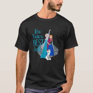 Disney Frozen Be Your Best Self Elsa Anna Olaf Log T-Shirt