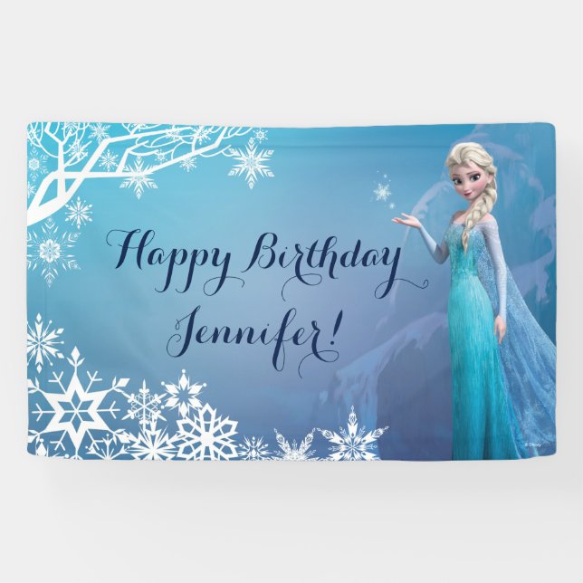 Disney Frozen Elsa Birthday Banner (Horizontal)