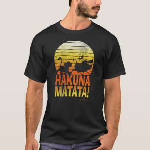 Disney Lion King Hakuna Matata Retro Distressed Gr T-Shirt
