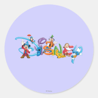 Disney Logo | Mickey and Friends Classic Round Sticker