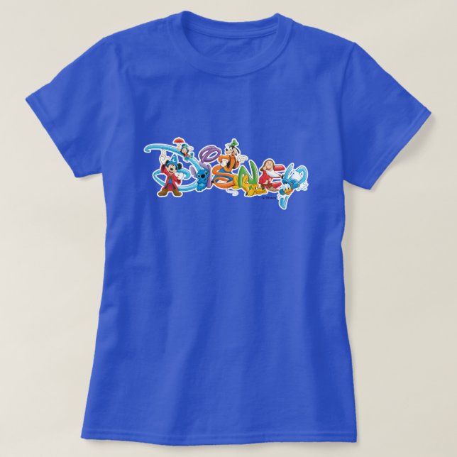 Disney Logo | Mickey and Friends Tie-Dye T-Shirt (Design Front)