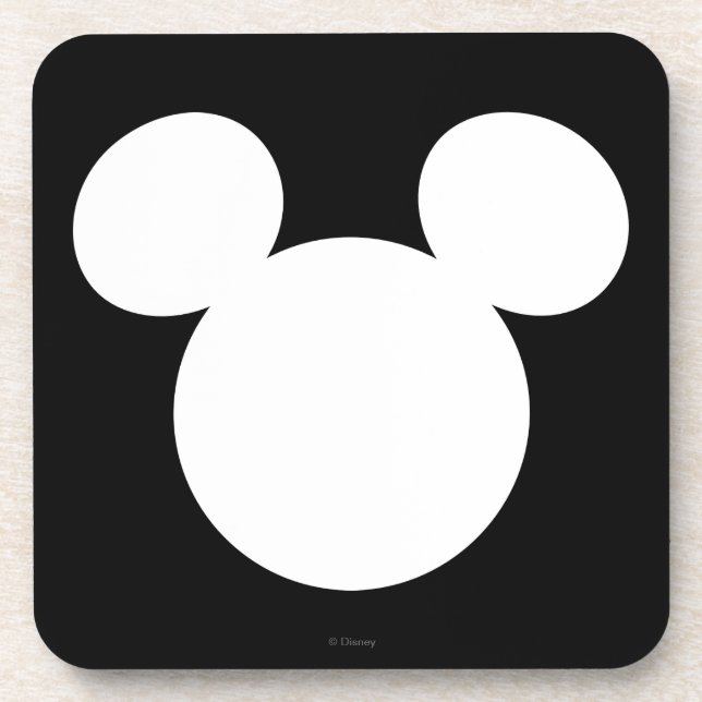 Disney Logo | Mickey Mouse Silhouette  Coaster (Front)