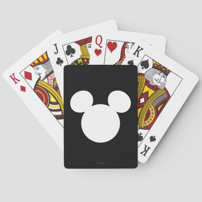 Disney Logo | Mickey Mouse Silhouette  Playing Cards (Back)