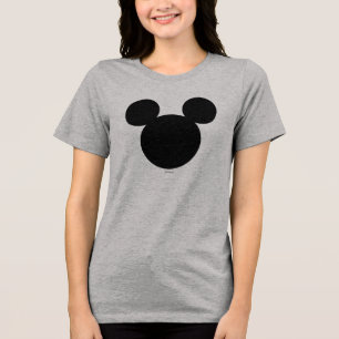 Disney Logo   Mickey Mouse Silhouette  Tri-Blend Shirt