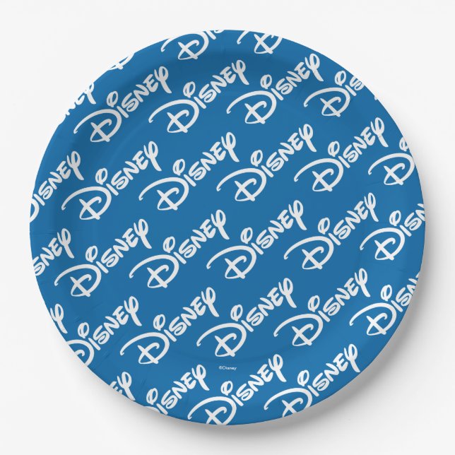 Disney Logo Pattern Paper Plate (Front)