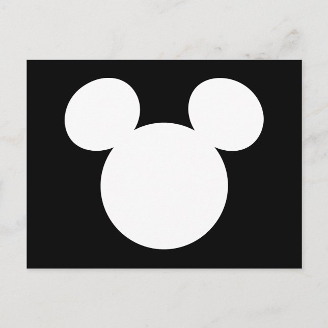 Disney Logo | White Mickey Icon Postcard (Front)