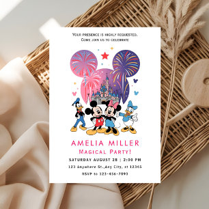 Disney Magic Birthday Invitation   Mickey & Minnie