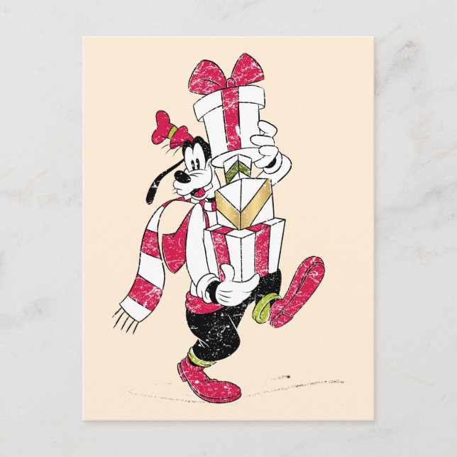 Disney | Mickey & Friends | ClassicHoliday Pattern Holiday Postcard (Front)