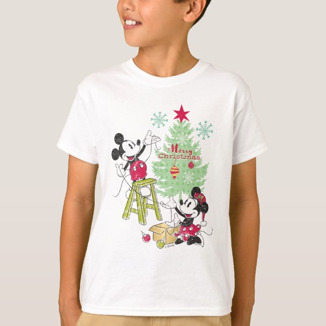 Disney | Mickey & Minnie | Classic Christmas Tree T-Shirt (Front)