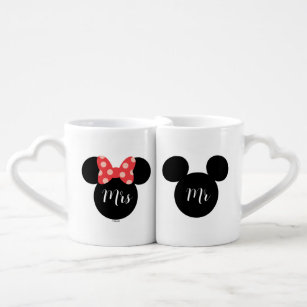 Disney Mickey & Minnie Wedding Mrs. & Mr. Couples Coffee Mug Set