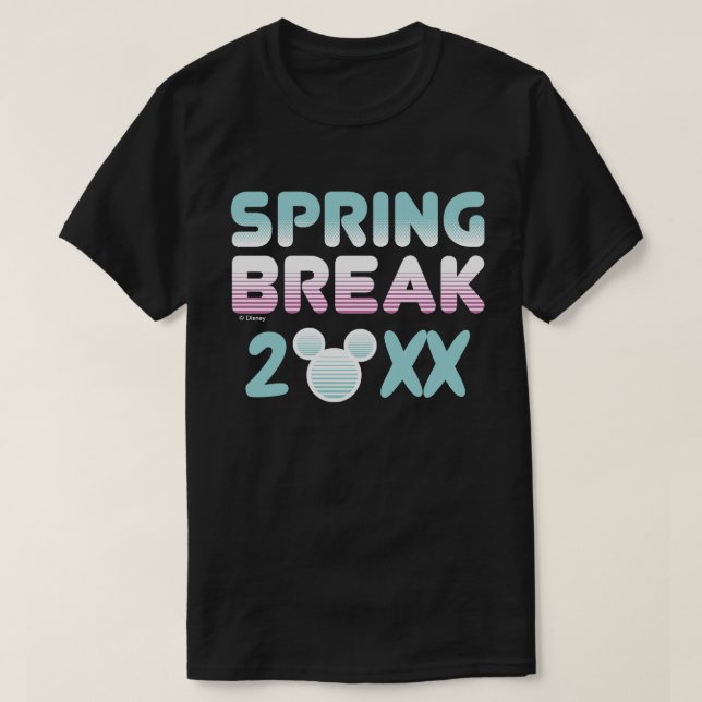 Disney Mickey Mouse | Retro Spring Break T-Shirt (Design Front)