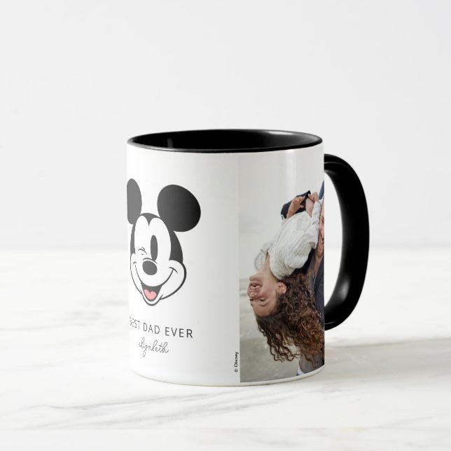 Disney Mickey Mouse Winking Face | Best Dad Ever Mug (Front Right)