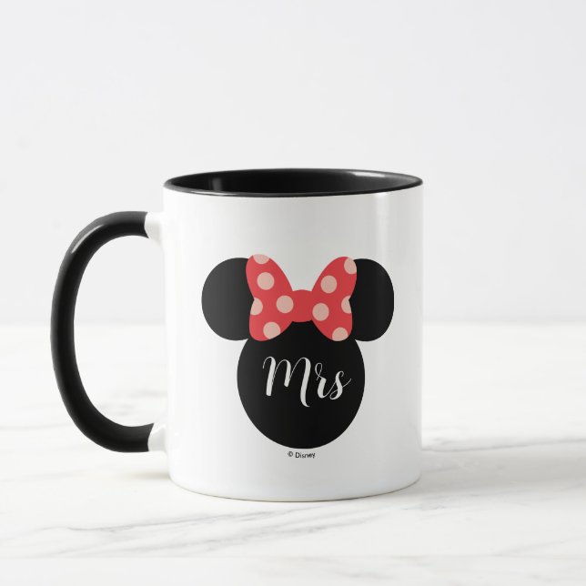 Disney Minnie Mouse | Mrs. Bride Newlywed Mug (Left)