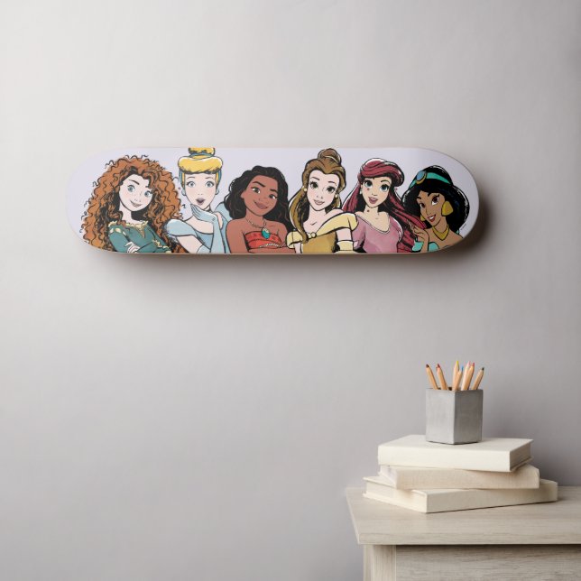Disney Multi Princess Skateboard (Wall Art (Horz))