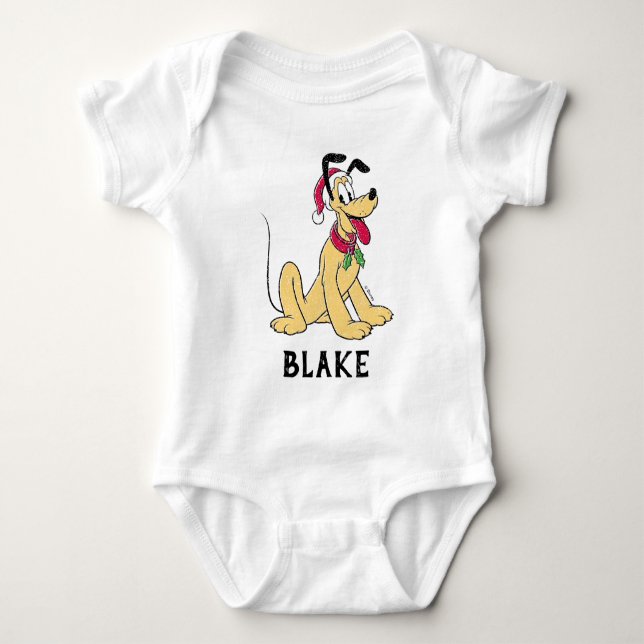 Disney | Personalized Vintage Pluto Baby Bodysuit (Front)