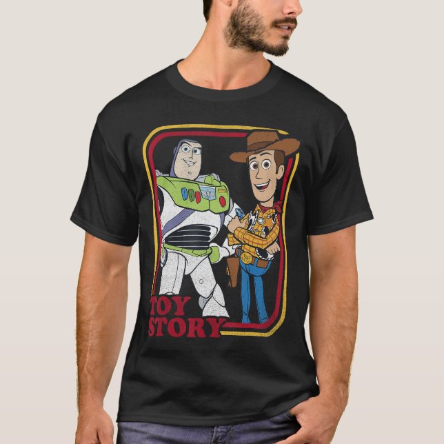 Disney Piaroy Story Buzz Lightyear Woody Buds frie T-Shirt (Front)