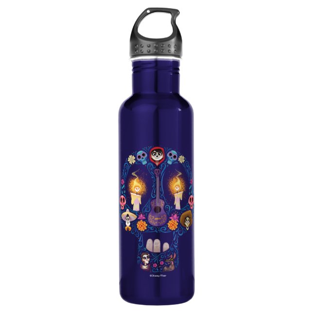 Disney Pixar Coco | Character Sugar Skull 710 Ml Water Bottle (Front)