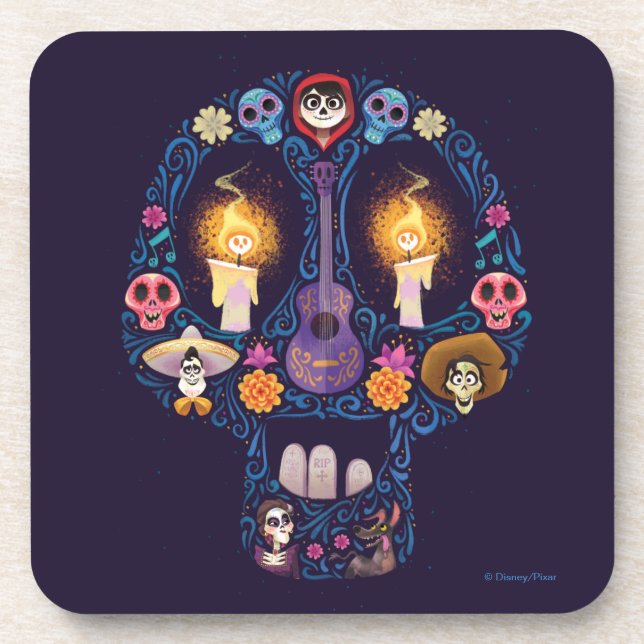 Disney Pixar Coco | Character Sugar Skull Coaster (Front)