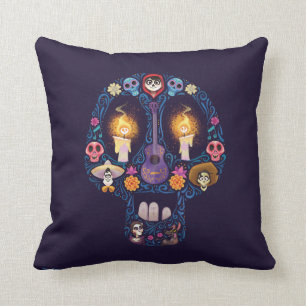 Disney Pixar Coco Character Sugar Skull Throw Pillow