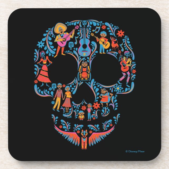 Disney Pixar Coco | Colorful Sugar Skull Coaster (Front)