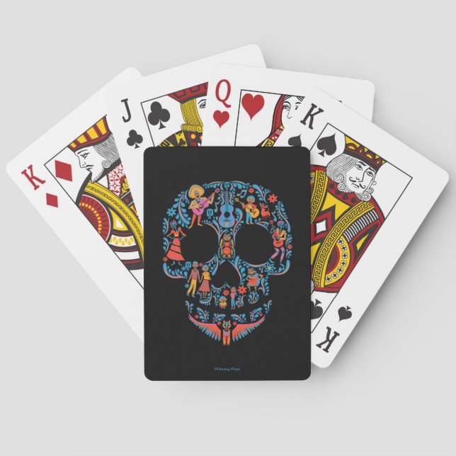 Disney Pixar Coco | Colorful Sugar Skull Playing Cards (Back)