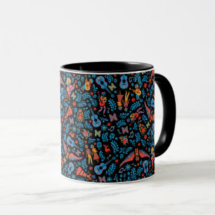 Disney Pixar Coco   Colourful Character Pattern Mug