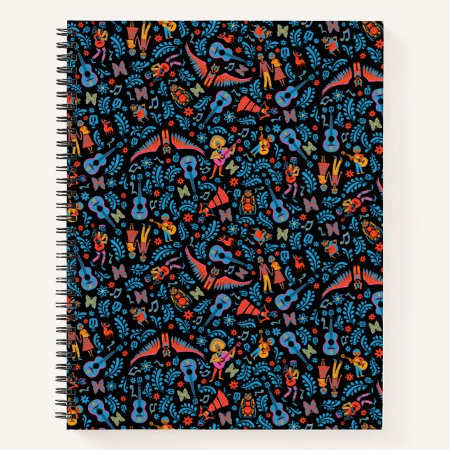 Disney Pixar Coco | Colourful Character Pattern Notebook (Front)
