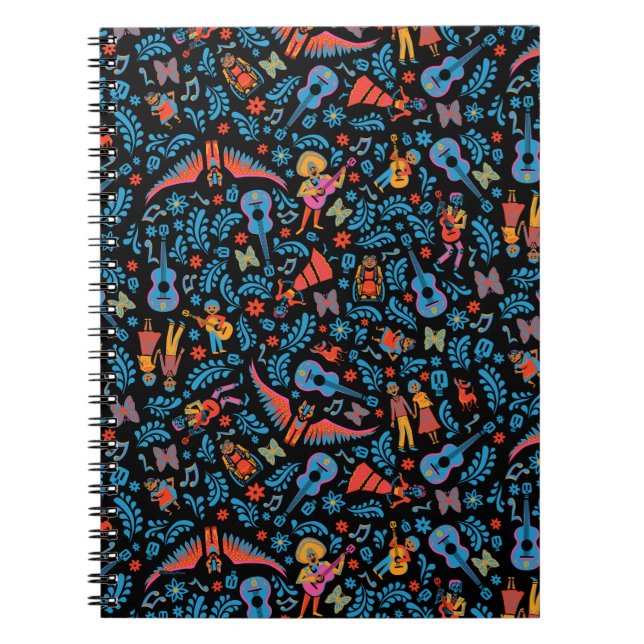 Disney Pixar Coco | Colourful Character Pattern Notebook (Front)