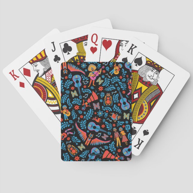 Disney Pixar Coco | Colourful Character Pattern Playing Cards (Back)
