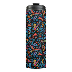 Disney Pixar Coco   Colourful Character Pattern Thermal Tumbler