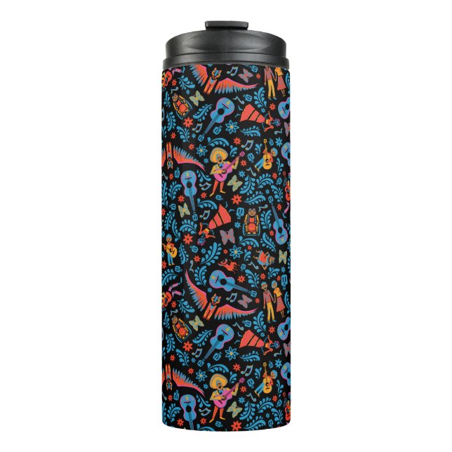 Disney Pixar Coco | Colourful Character Pattern Thermal Tumbler (Front)