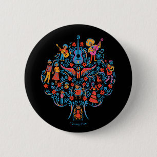 Disney Pixar Coco   Colourful Character Tree 2 Inch Round Button