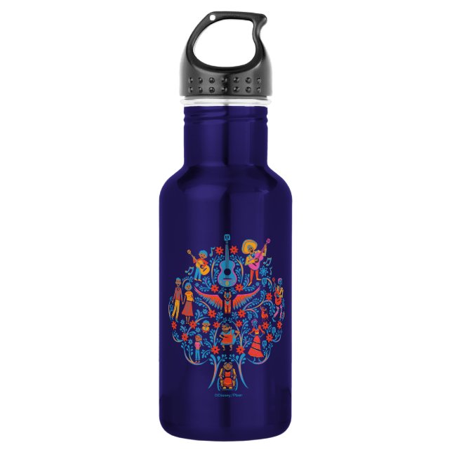 Disney Pixar Coco | Colourful Character Tree 532 Ml Water Bottle (Front)