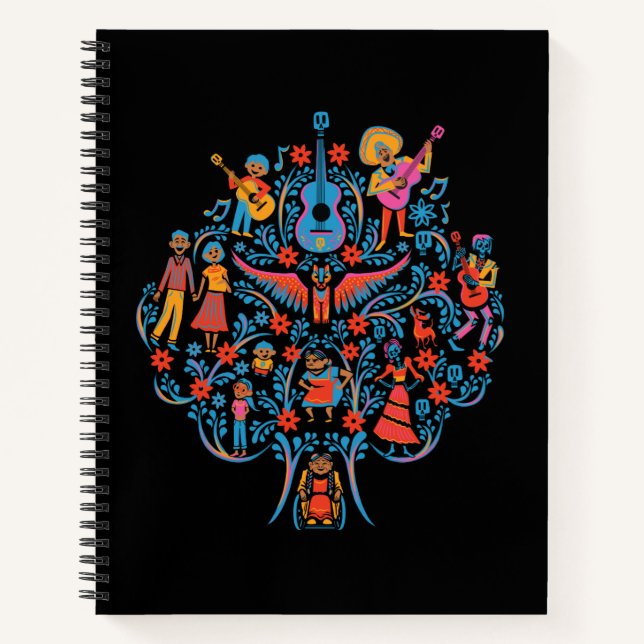 Disney Pixar Coco | Colourful Character Tree Notebook (Front)